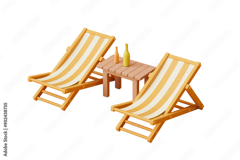 3d rendering cartoon travel coconut tree and 3d rendering cartoon travel coconut tree and