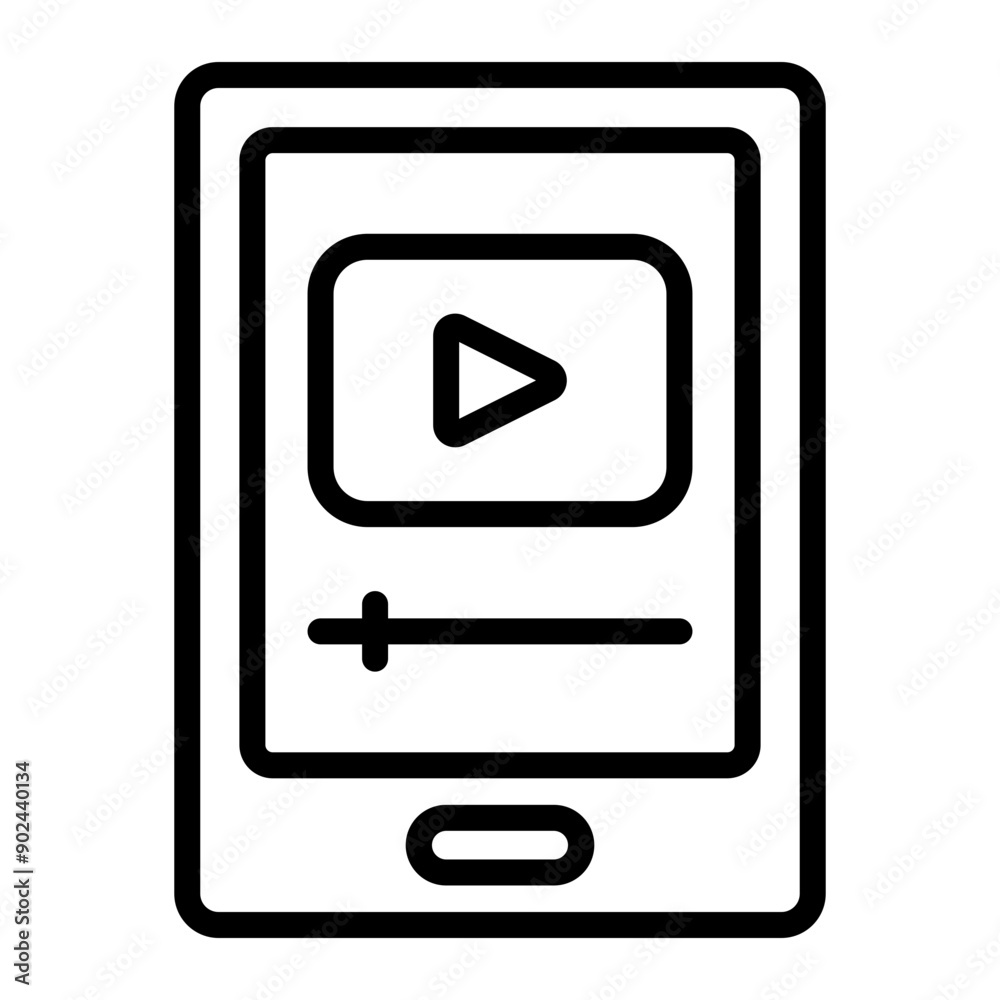Video Lectures Vector Line Icon Design Video Lectures Vector Line Icon Design