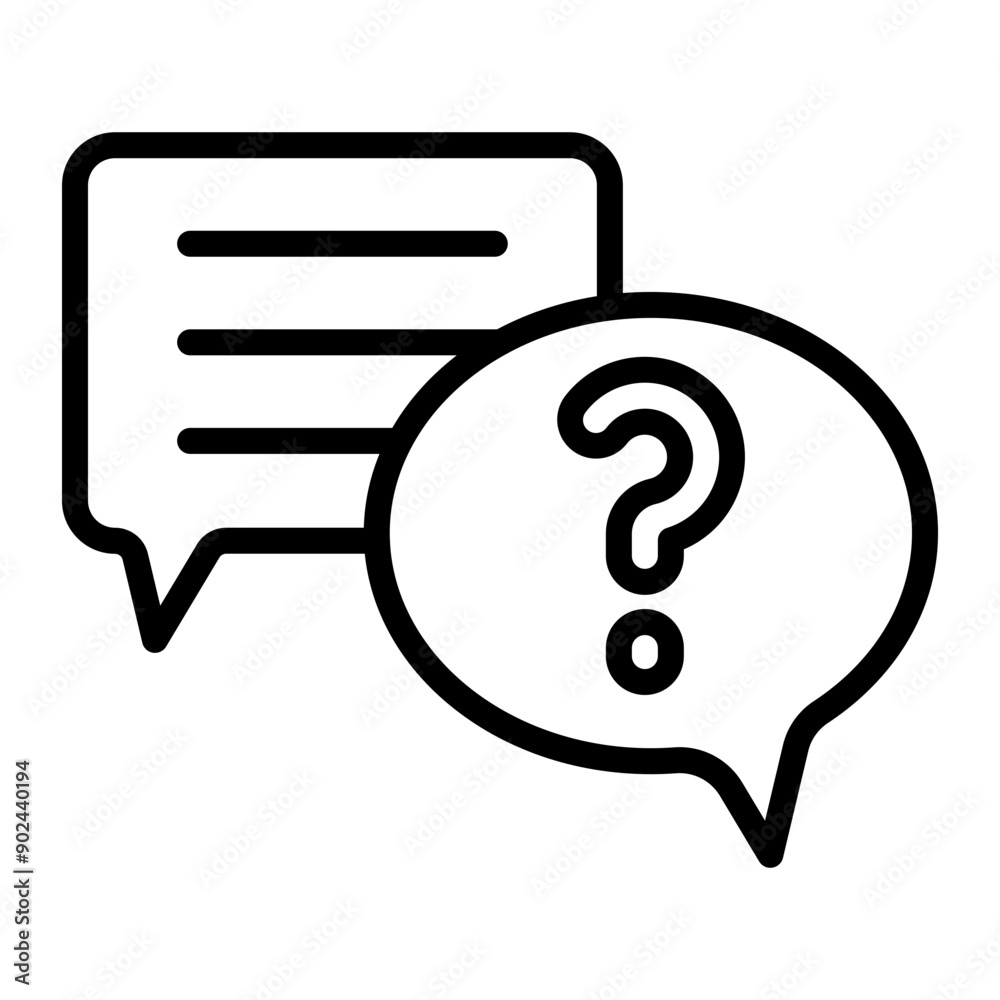 Question Vector Line Icon Design Question Vector Line Icon Design