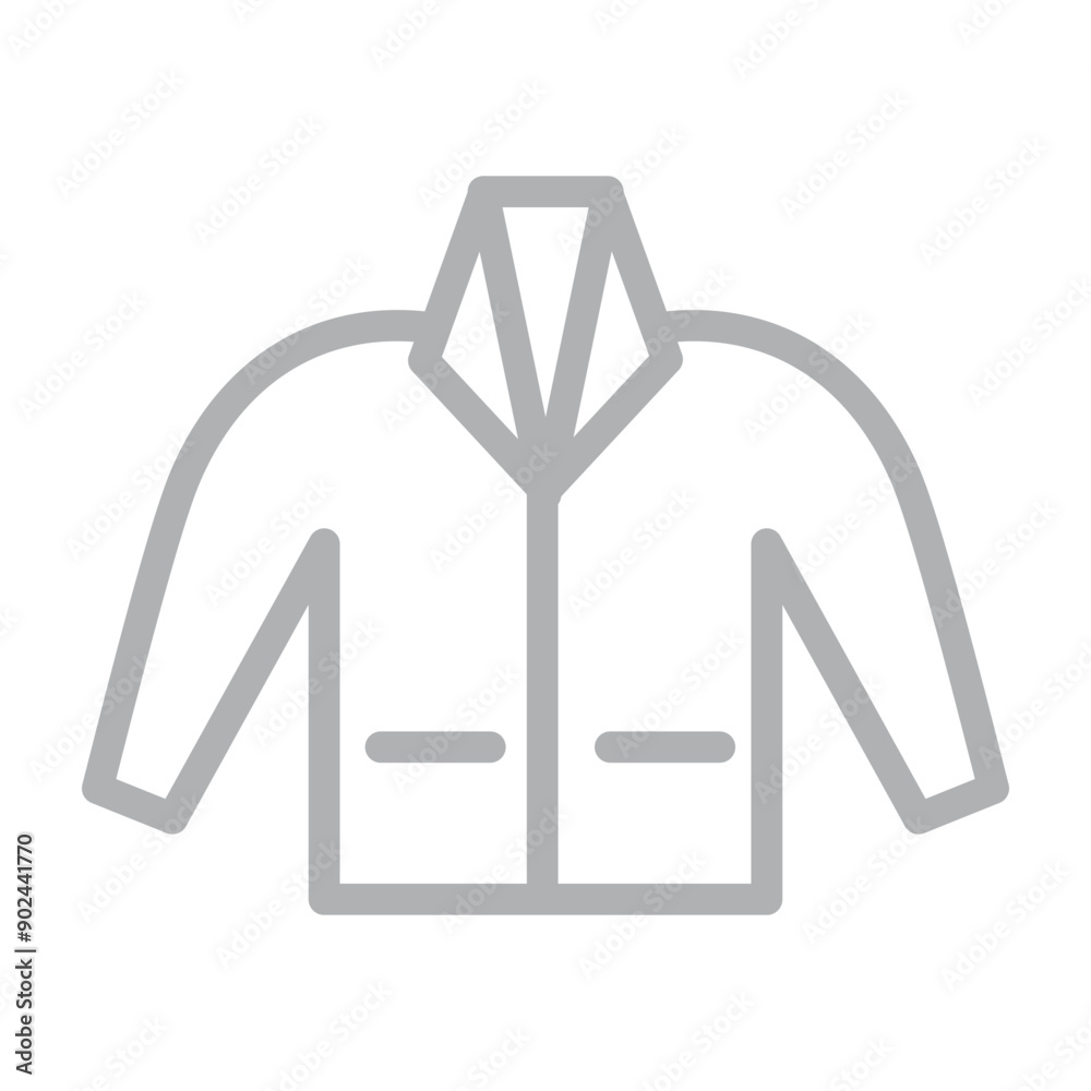 Coat Vector Line Grey Icon Design Coat Vector Line Grey Icon Design