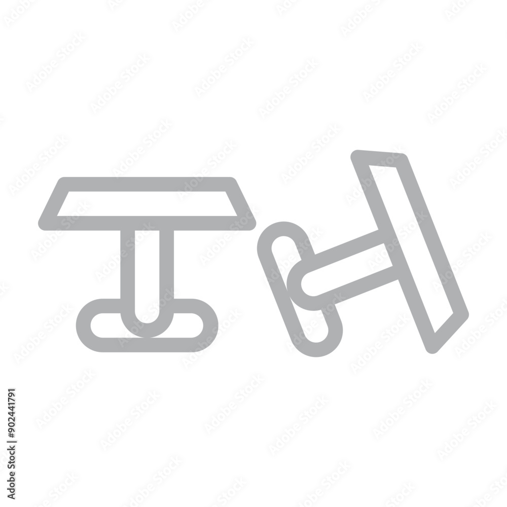 Cuff Links Vector Line Grey Icon Design Cuff Links Vector Line Grey Icon Design