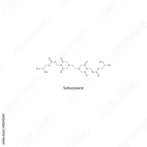 Seocalcitol flat skeletal molecular structure Vitamin D agonist drug used in hepatocellular carcinoma treatment. Vector illustration scientific diagram.