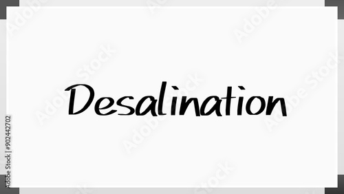 Desalination のホワイトボード風イラスト