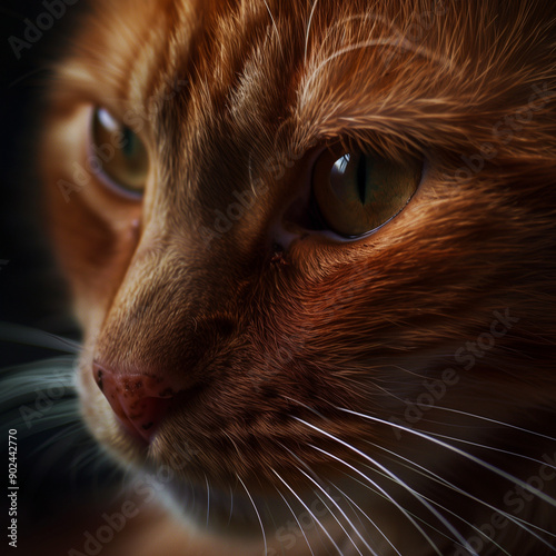 Close-up of Ginger Cat's Face