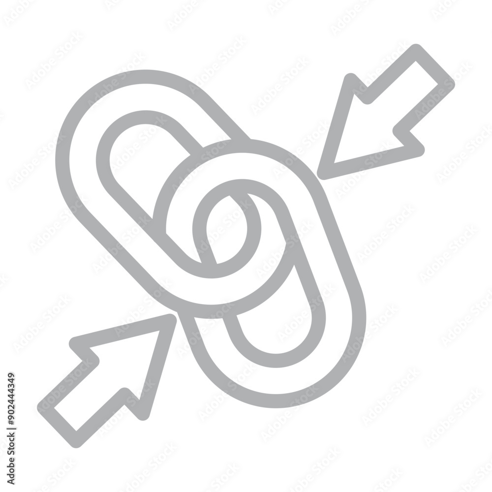 Internal Linking Vector Line Grey Icon Design Internal Linking Vector Line Grey Icon Design