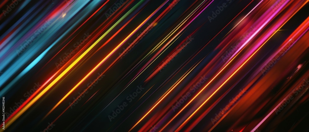 Overlay of diagonal light leaks texture, on black background, Generative AI Overlay of diagonal light leaks texture, on black background, Generative AI