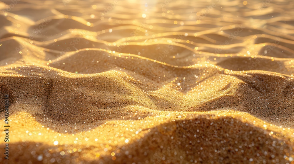 Fine beach sand in the summer sun.Generative AI Fine beach sand in the summer sun.Generative AI
