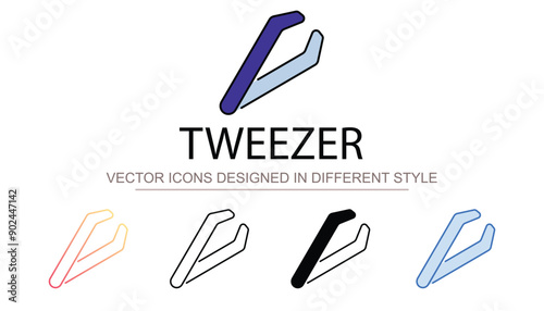 Tweezer icon design with white background stock illustration