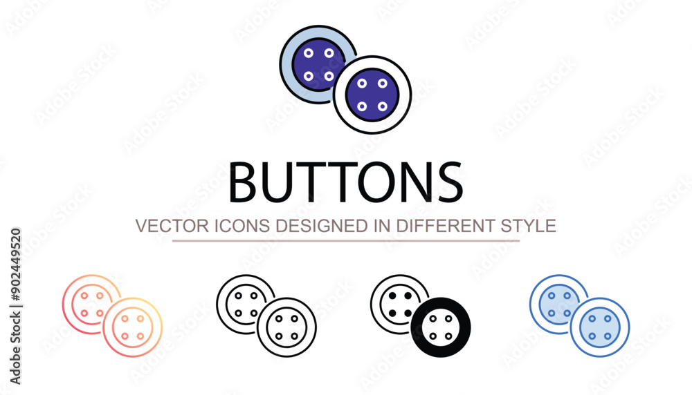 Buttons icon design with white background stock illustration Buttons icon design with white background stock illustration