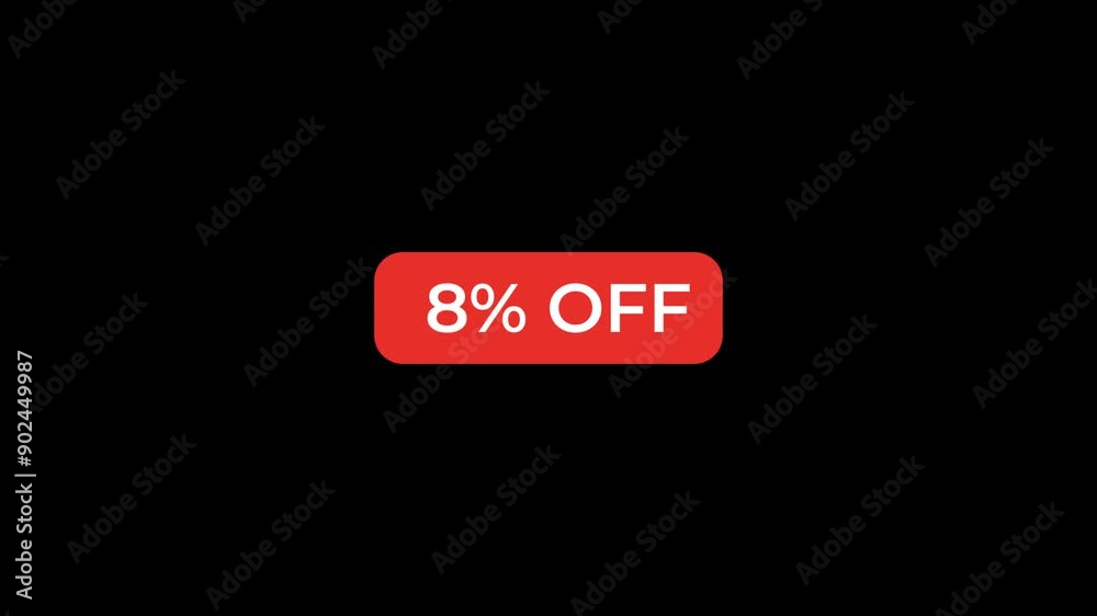 8 Percent Off Button Animation 8 Percent Off Button Animation