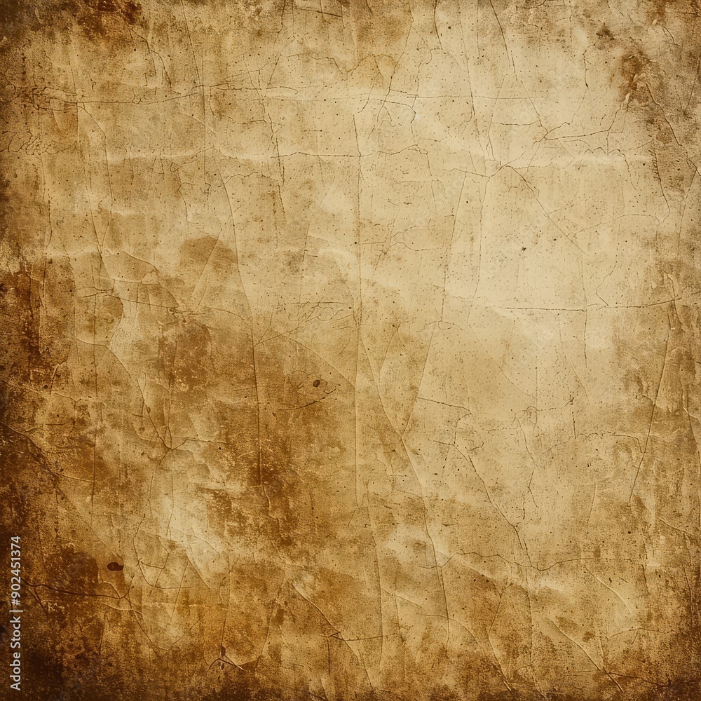 A Brown, Textured, Cracked Paper Background A Brown, Textured, Cracked Paper Background