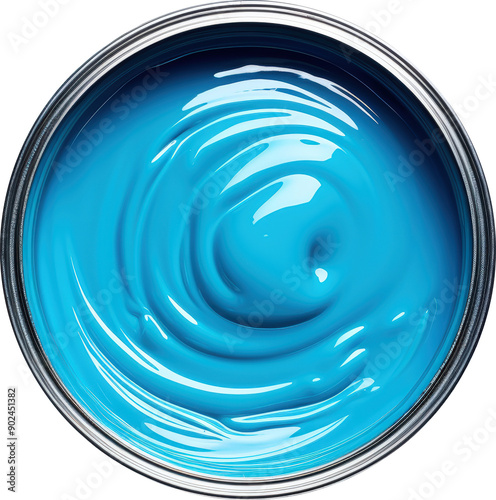 Swirling blue paint