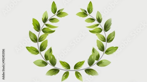 The golden laurel wreath symbolizes the prized achievement. photo