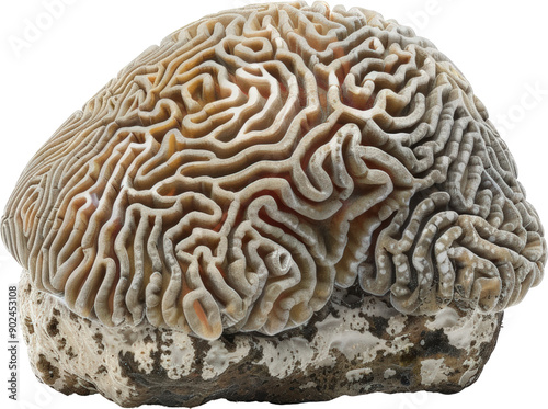 Brain coral close-up photo