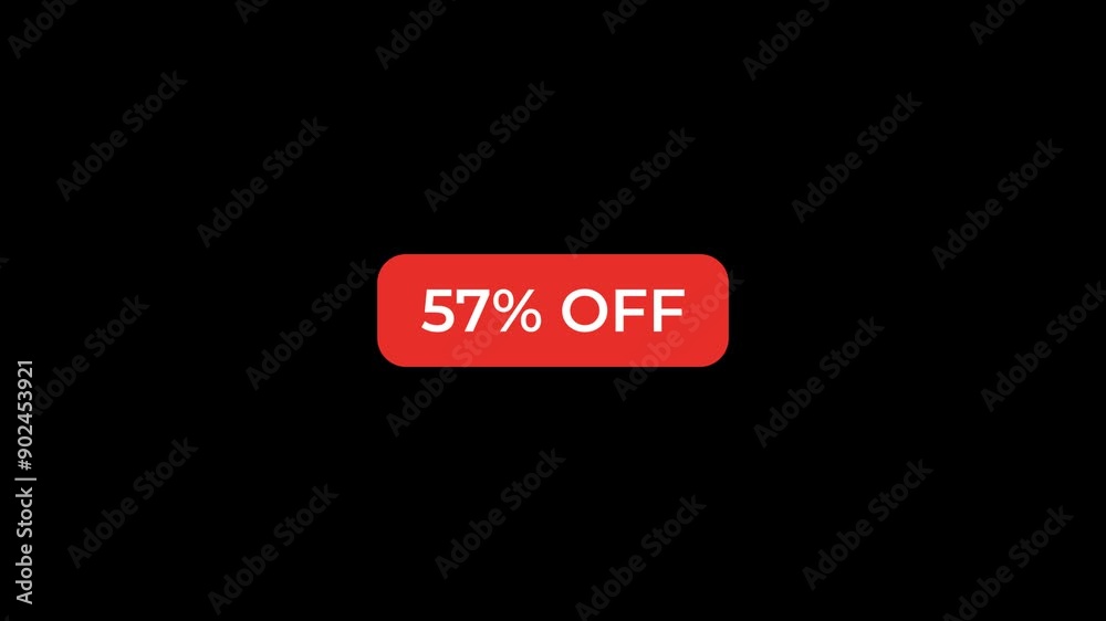 57 Percent Off Red Button Animation 