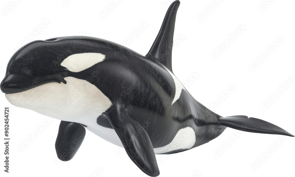 Killer whale swims Killer whale swims