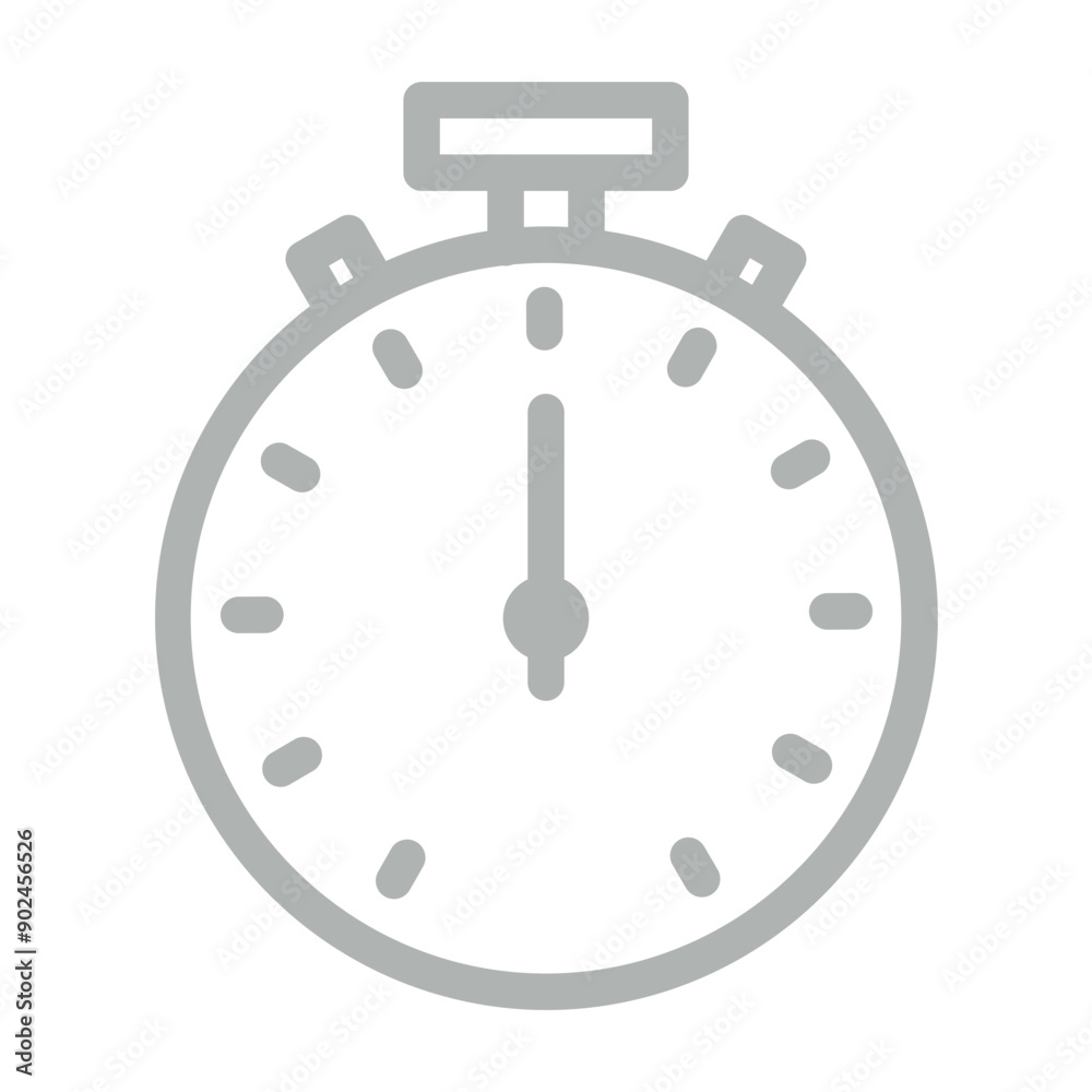 stopwatch Vector Line Grey Icon Design stopwatch Vector Line Grey Icon Design