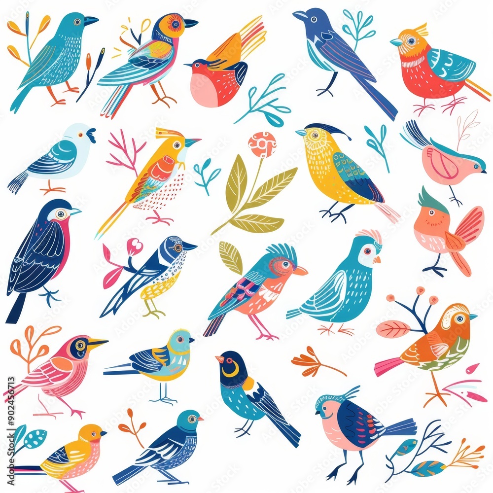 Bird doodle icon set, sparrow symbols, bird sign collection, sketched wild animal pictograms Bird doodle icon set, sparrow symbols, bird sign collection, sketched wild animal pictograms