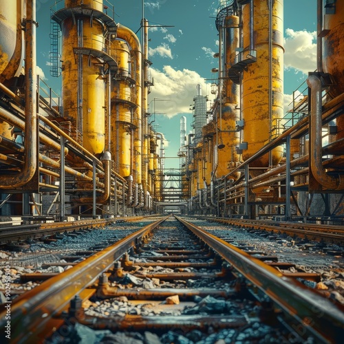 Expansive Power Substation in Realistic Kodachrome Style