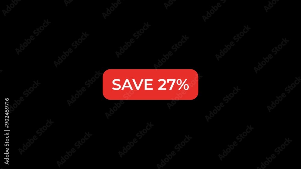 Save 27 Percent Red Button Animation Save 27 Percent Red Button Animation
