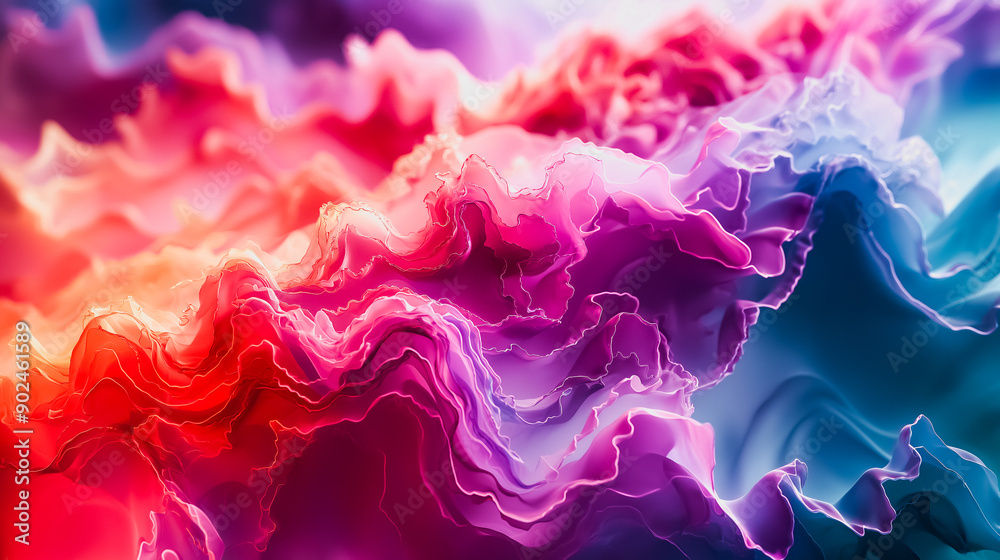 High-definition 3D abstract background showcasing complex structures and gradient hues, suitable for contemporary art and graphic design. High-definition 3D abstract background showcasing complex structures and gradient hues, suitable for contemporary art and graphic design.