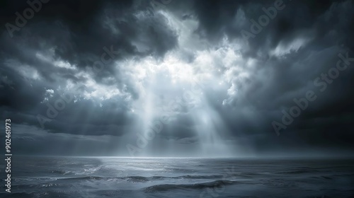 Dark Storm Clouds with a Ray of Light