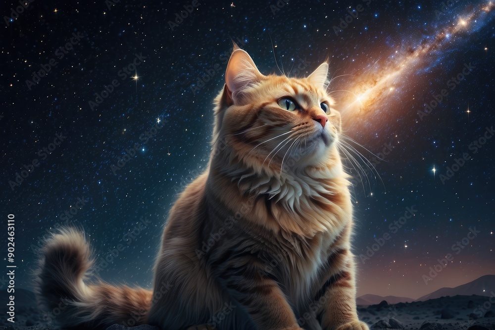 Cat in Space Marvels at the Glowing Nebula Cat in Space Marvels at the Glowing Nebula