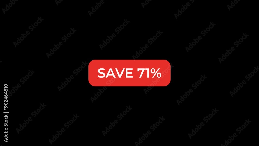 Save 71 Percent Red Button Animation Save 71 Percent Red Button Animation