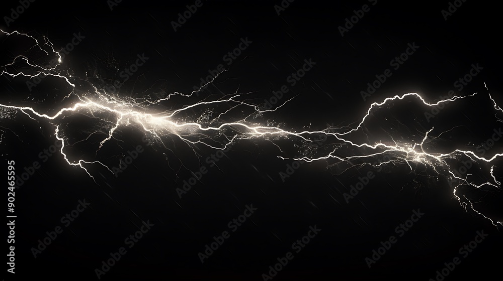 White Lightning Bolt Abstract Art White Lightning Bolt Abstract Art