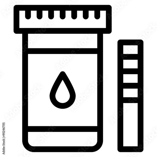 Vector Icon Urine Test, Urine Sample, Diagnosis, Lab, Laboratory