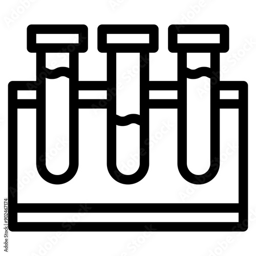 Vector Icon Blood Test, Test Tube, Blood Sample, Laboratory, Testing