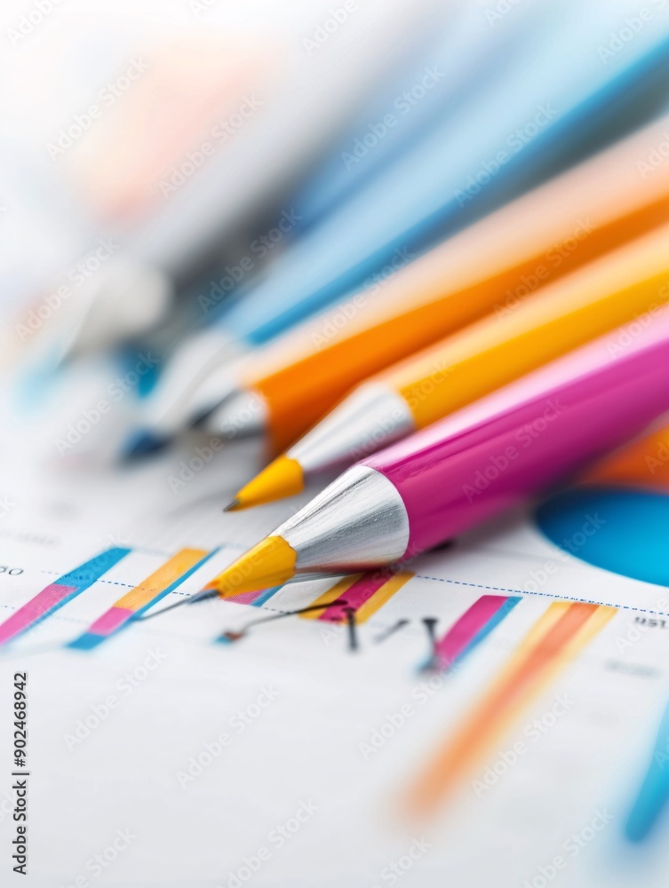 High-tech primary colors around an SEO graph, representing effective marketing campaigns High-tech primary colors around an SEO graph, representing effective marketing campaigns