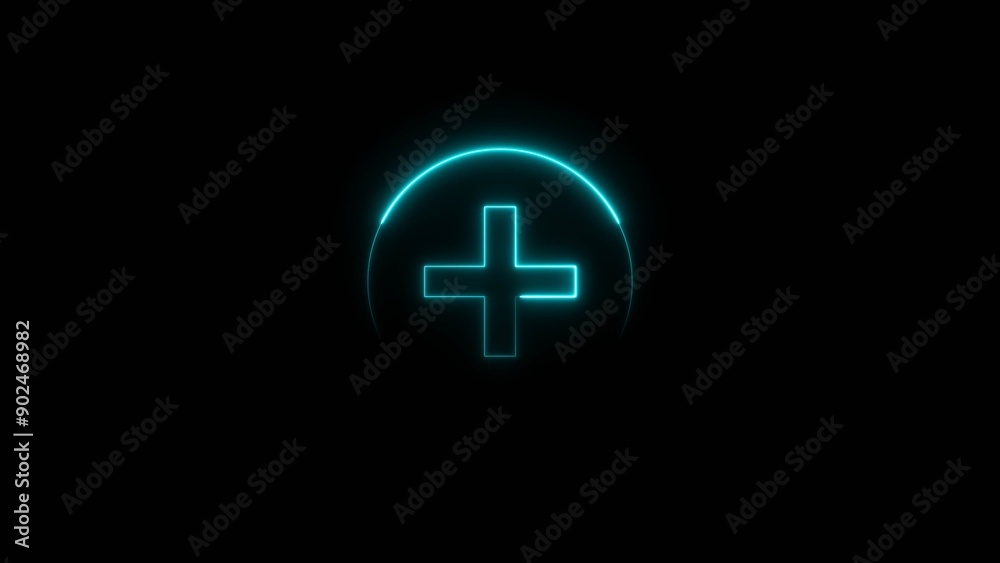 plus icon neon glowing cyan color 4k illustration and cyan circle 4k illustration . plus icon neon glowing cyan color 4k illustration and cyan circle 4k illustration .