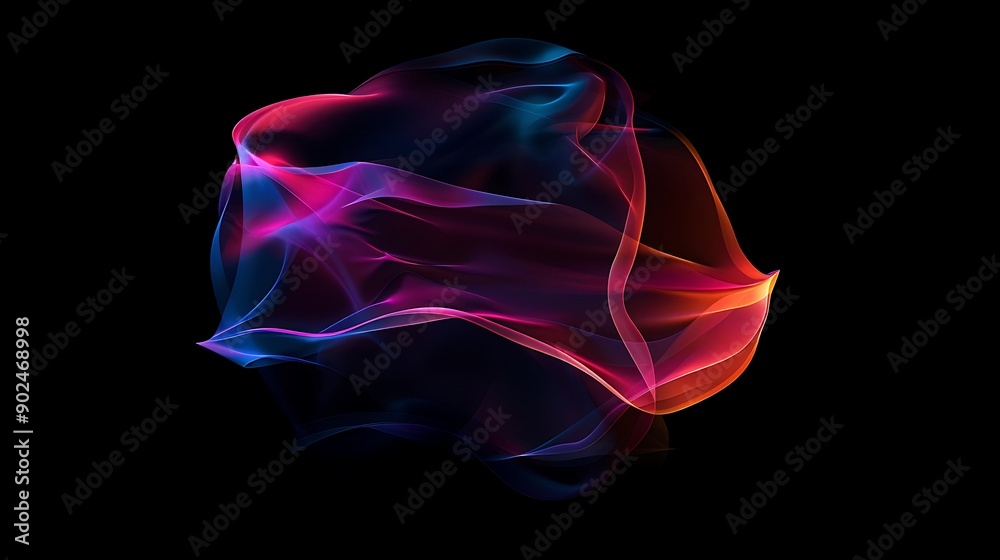 Abstract Geometric Shapes with Iridescent Colors Abstract Geometric Shapes with Iridescent Colors