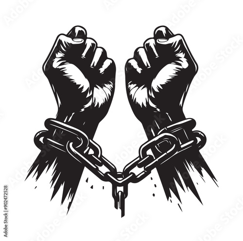 a-pair-of-hands-chained-to-a-chain-freedom-seeking-black-color-silhouette