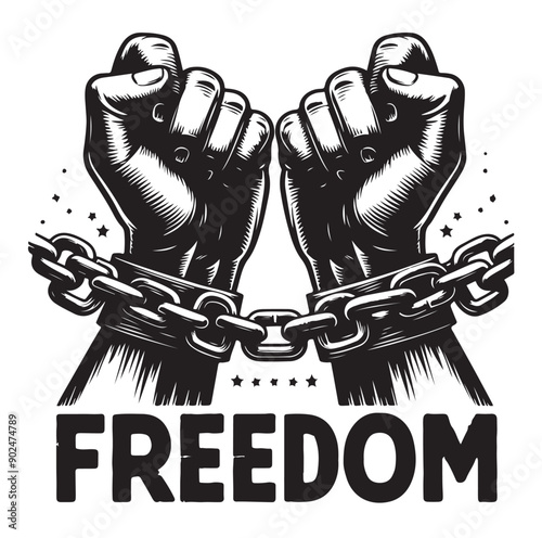 a-pair-of-hands-chained-to-a-chain-freedom-seeking-black-color-silhouette