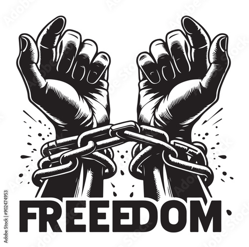 a-pair-of-hands-chained-to-a-chain-freedom-seeking-black-color-silhouette