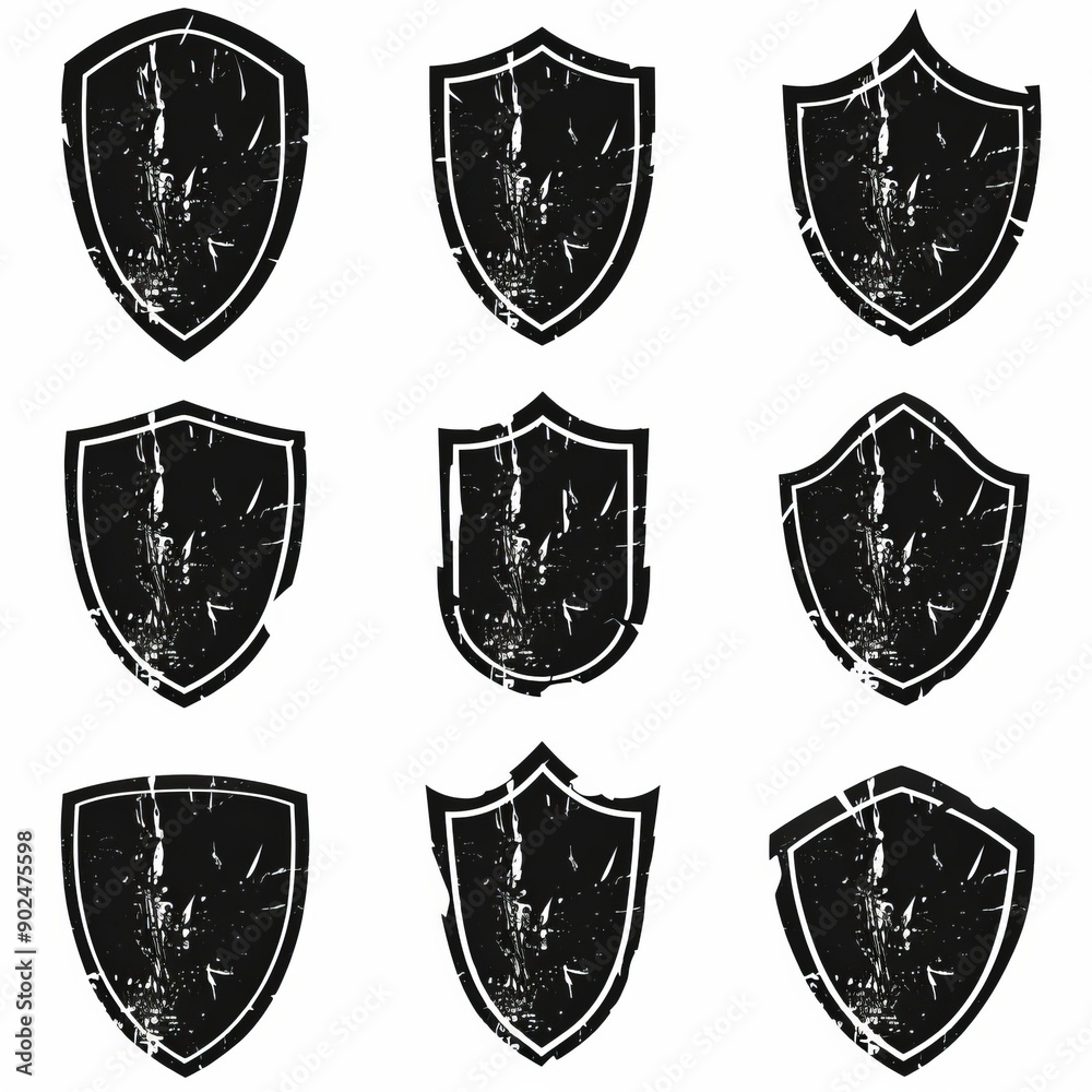 Graffiti heraldic shields symbols, black graffiti spray shields collection isolated Graffiti heraldic shields symbols, black graffiti spray shields collection isolated