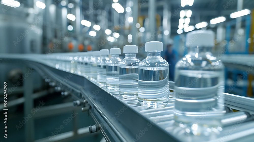 Bottles on Conveyor Belt Bottles on Conveyor Belt