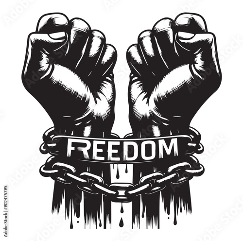 a-pair-of-hands-chained-to-a-chain-freedom-seeking-black-color-silhouette