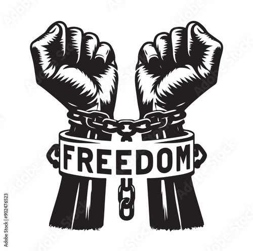 a-pair-of-hands-chained-to-a-chain-freedom-seeking-black-color-silhouette