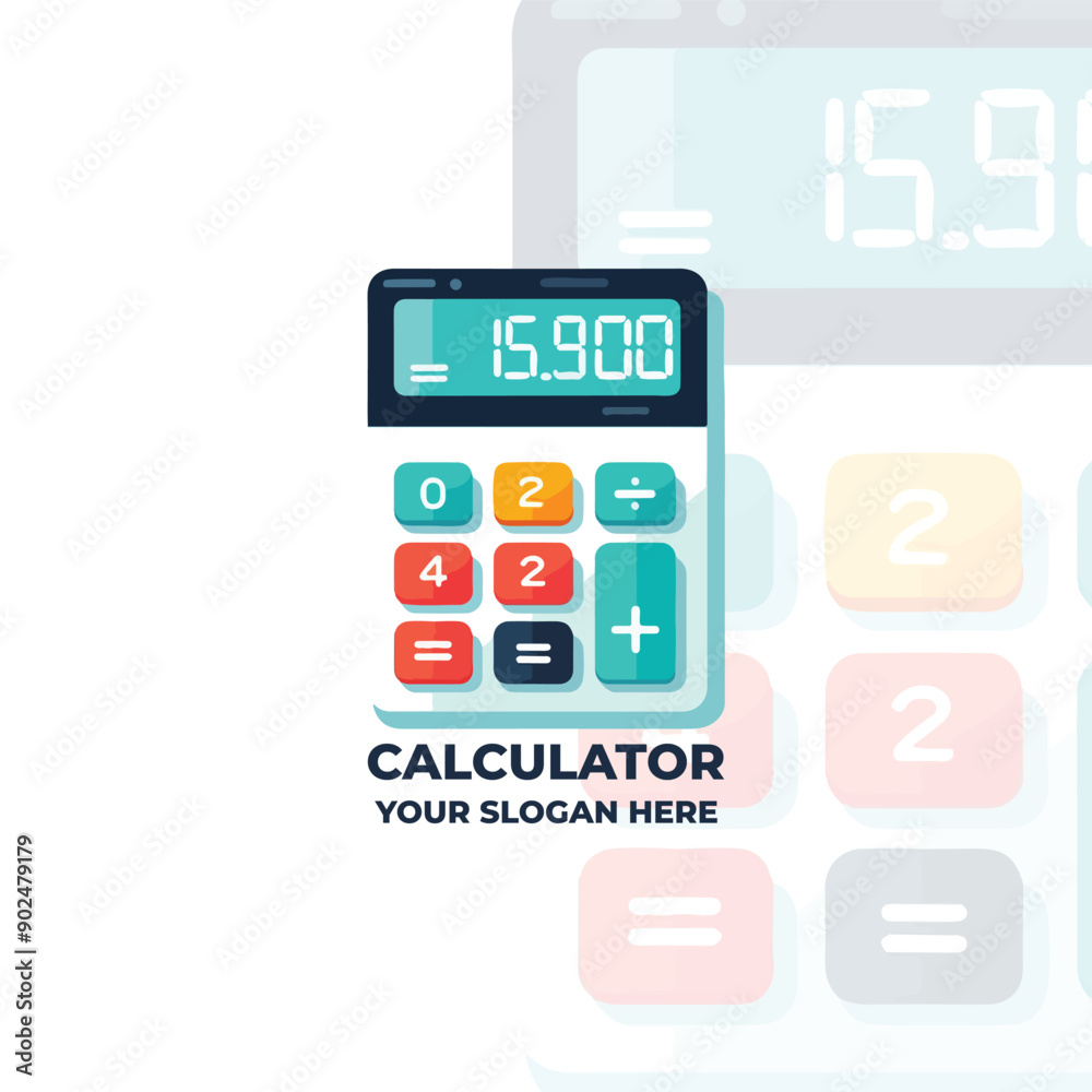 The Calculator Illustration Object for School Stuff