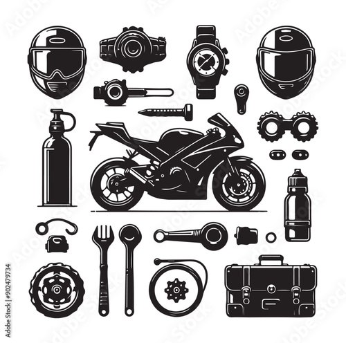 motorcycle-elements-vector-illustration
