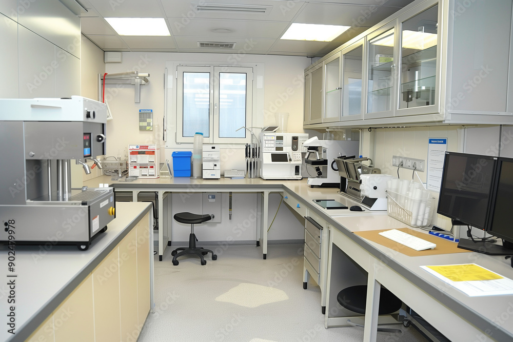 medical laboratory including lots of apparatuses and technical equipment medical laboratory including lots of apparatuses and technical equipment