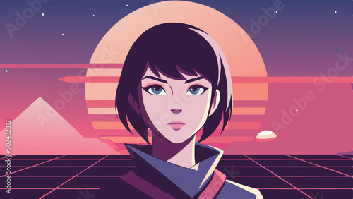 Vibrant Anime Pink Sky Background for Art and Manga