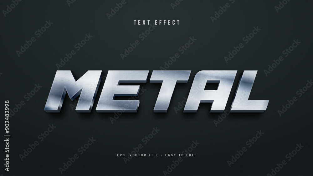 Obraz premium Metal steel editable text effect