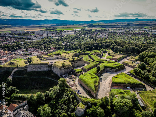 Kłodzko Fortress. Aerial shots. Lots of sun