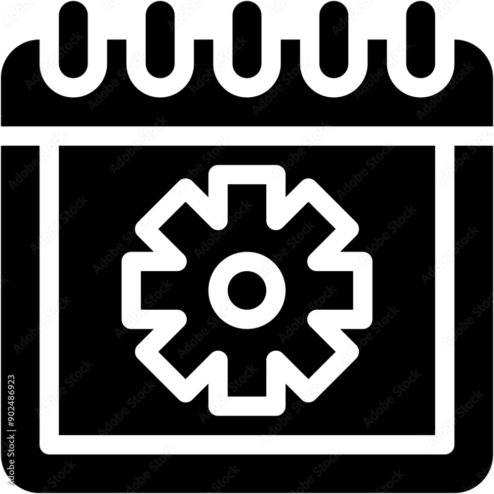Vector Icon Settings, Calendar, Time And Date, Management, Gear Vector Icon Settings, Calendar, Time And Date, Management, Gear