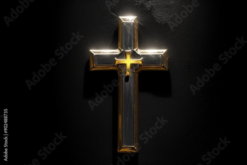 Christian Cross on isolated background