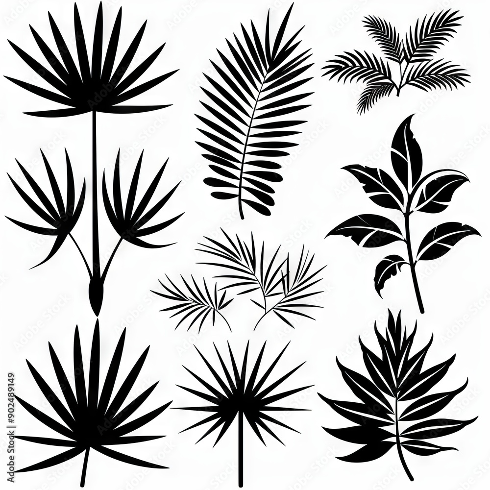 Parlor Palm (Chamaedorea Elegans, Neanthe Bella Palm) Pot Plant Icon Set, Parlor Palm Plant Icon Parlor Palm (Chamaedorea Elegans, Neanthe Bella Palm) Pot Plant Icon Set, Parlor Palm Plant Icon